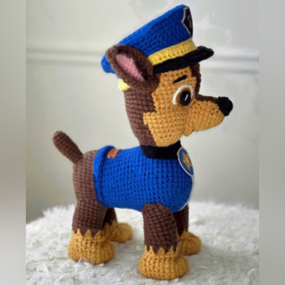 Paw Patrol “Chase” Character Cartoon Toy *Handmade - Brand New - Picture 5 of 9